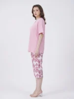 Rose Quartz Damask Loungewear Set - Image 3