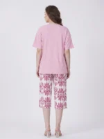 Rose Quartz Damask Loungewear Set - Image 2