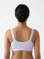 Women's Pure Cotton Bra with Gathered Support Panels - Image 2