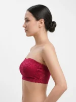 Premium Strapless Floral Lace Bandeau Bra - Image 2