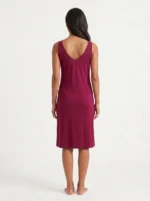 Women's Cotton Lace-Trim V-Neck Sleeveless Nightgown Slip - Image 2