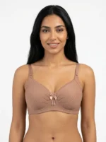 Women's Wire-Free Plus-Size Comfort Bra with Pleated Accent
