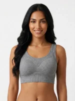 Women's Premium Seamless Wireless Everyday Comfort Bra with Smooth Contour Micro-Ribbing