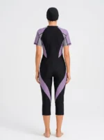 Women's Colorblock Modest One-Piece Swimsuit Set - Image 2