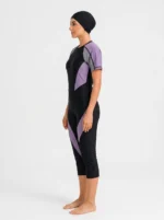 Women's Colorblock Modest One-Piece Swimsuit Set - Image 3