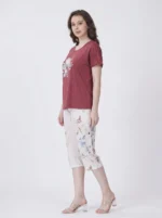 Terracotta Blossom Marble Loungewear Set - Image 3