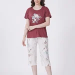 Terracotta Blossom Marble Loungewear Set