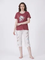 Terracotta Blossom Marble Loungewear Set