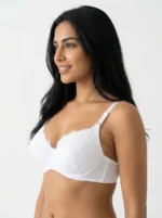 Women's Wire-Free Plus-Size Comfort Bra with Scalloped Lace Overlay - Image 3