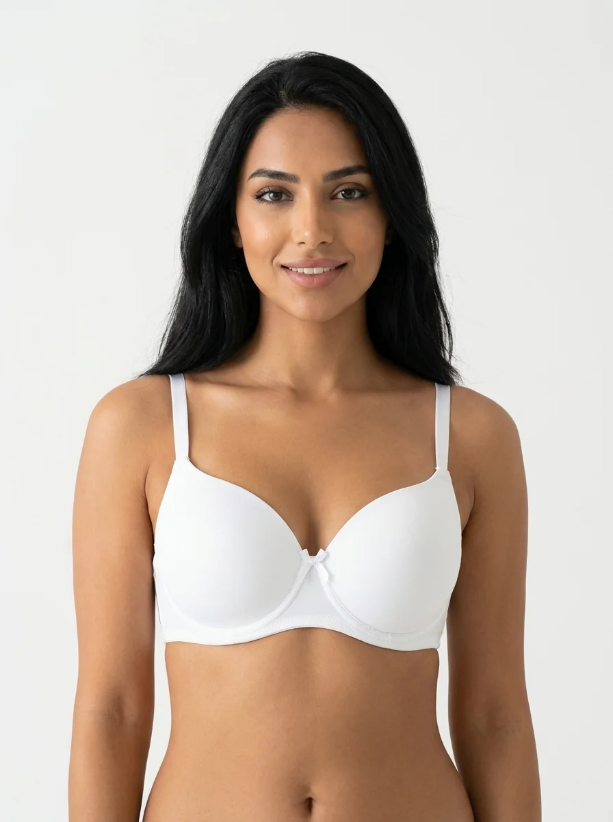 Woman_wearing_white_bra_202607180246 (2) Women's Wire-Free Plus-Size Convertible Strapless Comfort Bra - Image 1