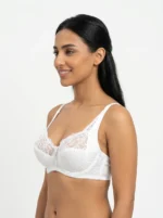 Women's Plus-Size Comfort Bra with Full Floral Lace Overlay - Image 3