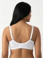 Women's Plus-Size Comfort Bra with Full Floral Lace Overlay - Image 2