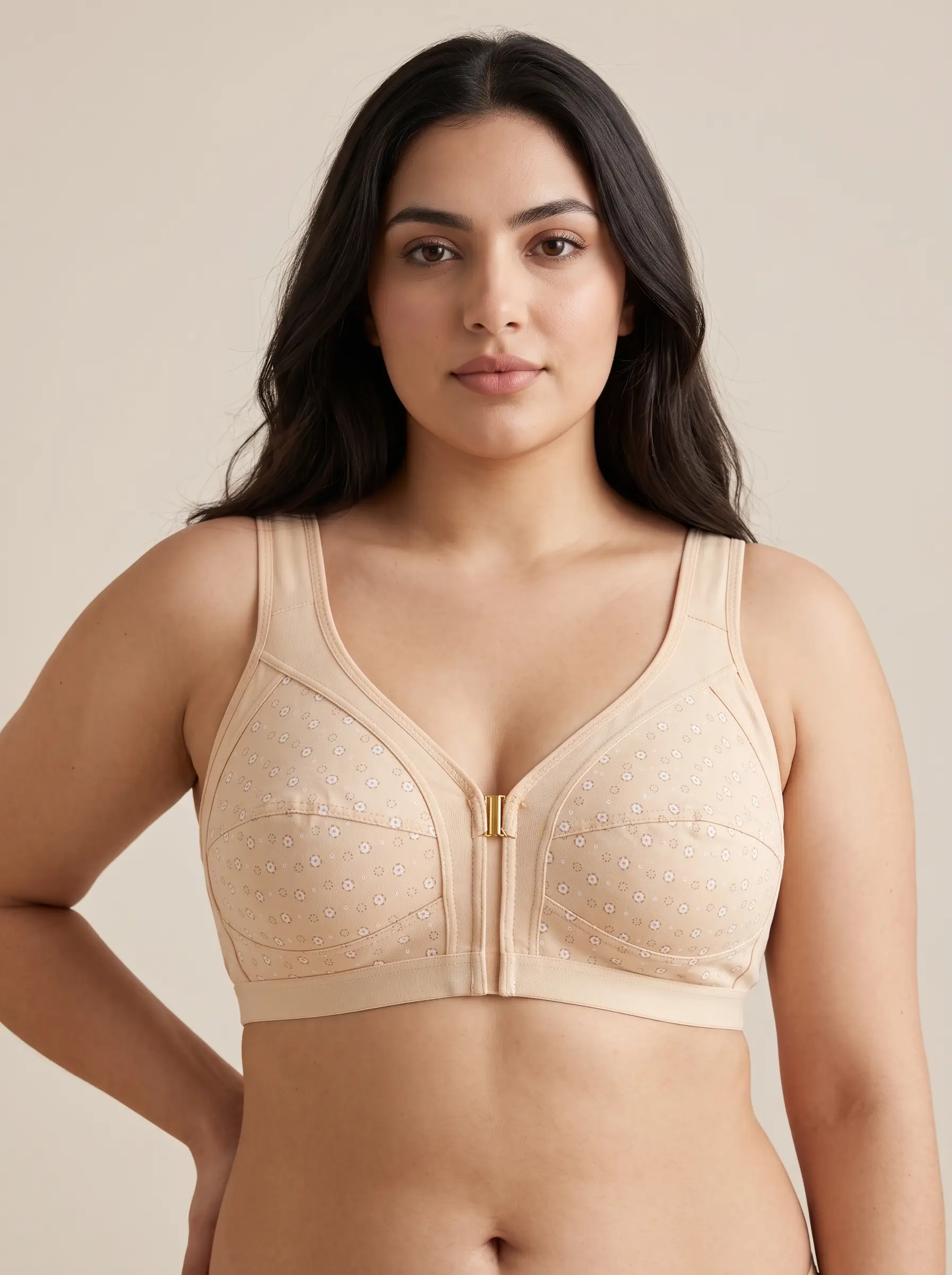 Woman_with_Arabian_identity_2K_202607041718 Knockout Front-Close Sports Bra - Image 1