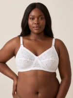 Perfect Shape Cotton Lace-Trim Push-Up Bra