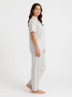 Cornflower Sprig Cotton Pajama Set - Image 3