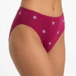 Daisy-Print High-Leg Cotton Brief