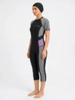 Women's Colorblock Modest One-Piece Swimsuit Set - Image 3