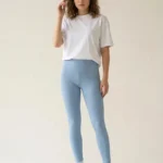 Women's High-Waisted Ribbed Knit Leggings