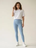 Women's High-Waisted Ribbed Knit Leggings