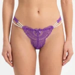 Luxury Butterfly Embroidered Lace Thong – Elegant Sheer G-String Lingerie