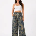 Women's Wide-Leg Tie-Dye Abstract Casual Trousers