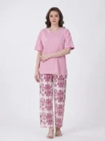 Rose Quartz Damask Loungewear Set