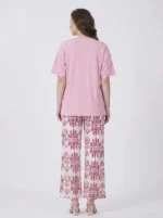 Rose Quartz Damask Loungewear Set - Image 2