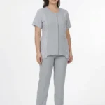 Striped Accented Professional Uniform Scrub Set