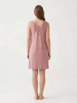Women's Crochet Lace Embroidered Knee-Length Nightgown - Image 2