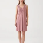 Women's Crochet Lace Embroidered Knee-Length Nightgown
