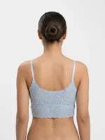 Premium Eyelet Floral Lace Longline Bralette - Image 2