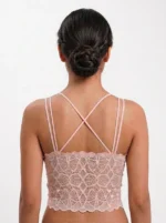 Premium Abstract Geometric Lace Camisole Bralette - Image 2