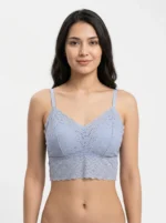 Premium Eyelet Floral Lace Longline Bralette