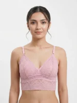 Premium Geometric Crochet Lace Longline Bralette