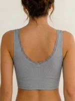 Best Seamless Ribbed Cotton Bralette - Image 2