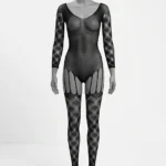 Women’s Seductive Long-Sleeve Fishnet Bodystocking