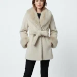 Women’s Luxury Belted Faux Fur Winter Coat
