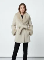 Women’s Luxury Belted Faux Fur Winter Coat