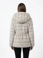 Women’s Luxury Hooded Faux Fur Coat - Image 2