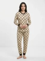 Women’s Geometric Diamond Monogram Pajama Set