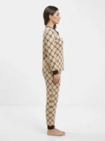 Women’s Geometric Diamond Monogram Pajama Set - Image 3