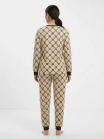 Women’s Geometric Diamond Monogram Pajama Set - Image 2