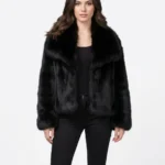 Women’s Cropped Faux Fur Jacket