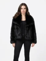 Women’s Cropped Faux Fur Jacket