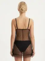 Women’s Ruffle Trim Babydoll Chemise Lingerie - Image 2