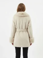 Women’s Luxury Belted Faux Fur Winter Coat - Image 2