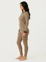 Women’s Geometric Monogram Print Pajama Set - Image 2