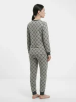 Women’s Geometric Monogram Print Pajama - Image 3