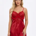 Women’s Lace Overlay Babydoll Chemise Lingerie