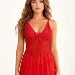 Women’s Lace Trim Babydoll Chemise Lingerie